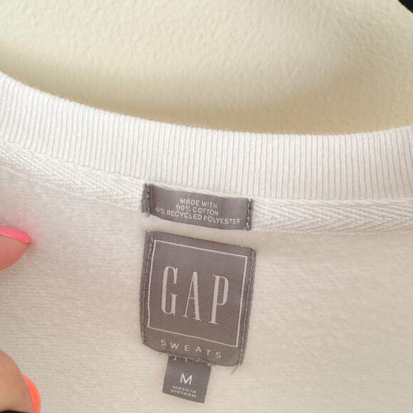 Gap White Long Sleeve Sweatshirt Mini Dress - Medium - Picture 2 of 6